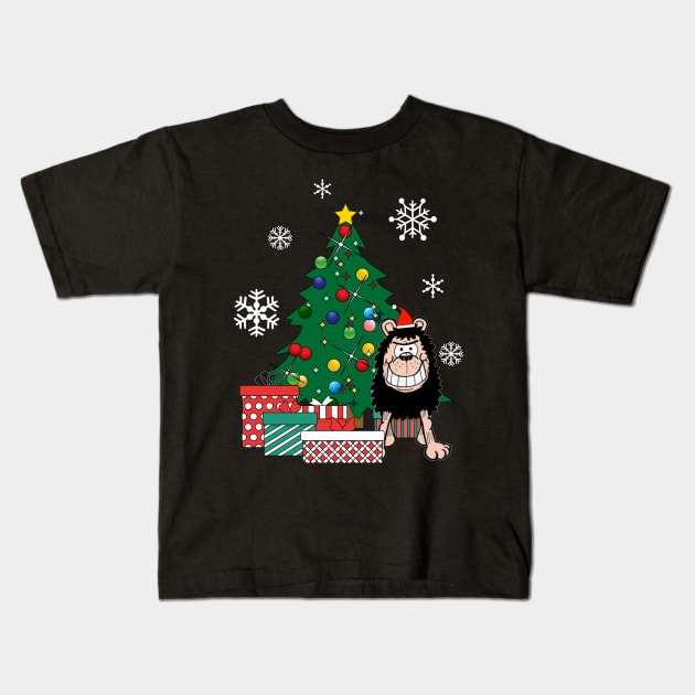 Gnasher Around The Christmas Tree Kids T-Shirt by Nova5